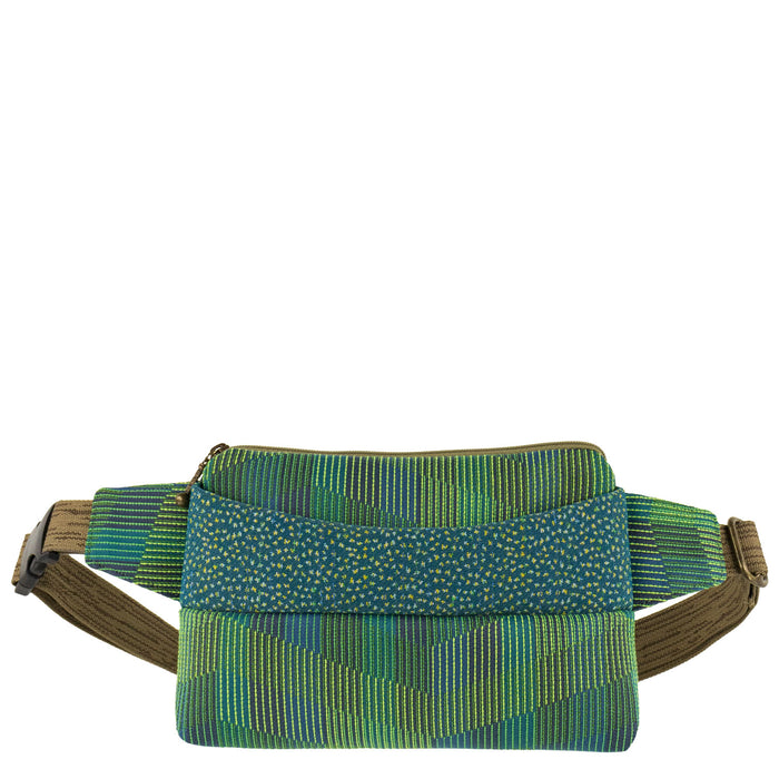 Hip Pocket Fanny Pack in Chevron Green