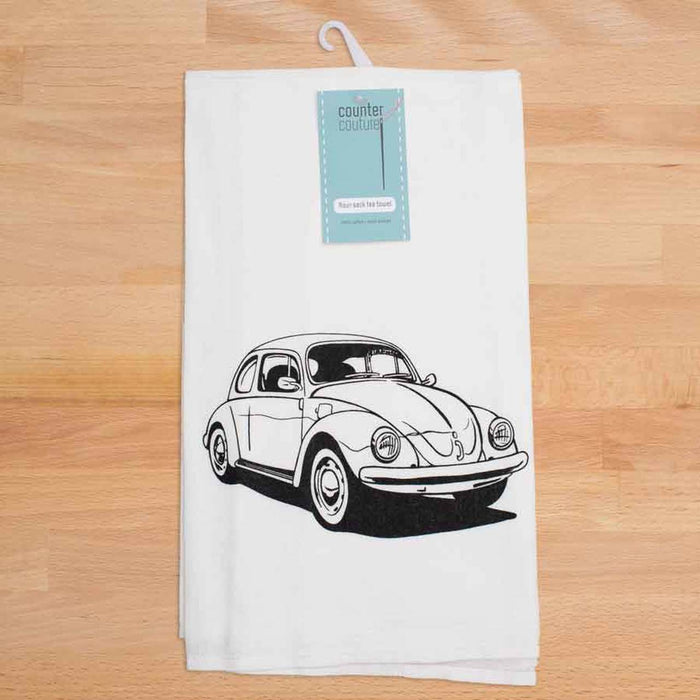 VW Beetle Flour Sack Tea Towel