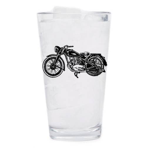 Motorcycle Pint Glass