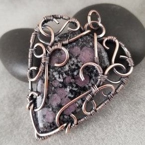 CBG Designs Heart Fireworks Obsidian Necklace