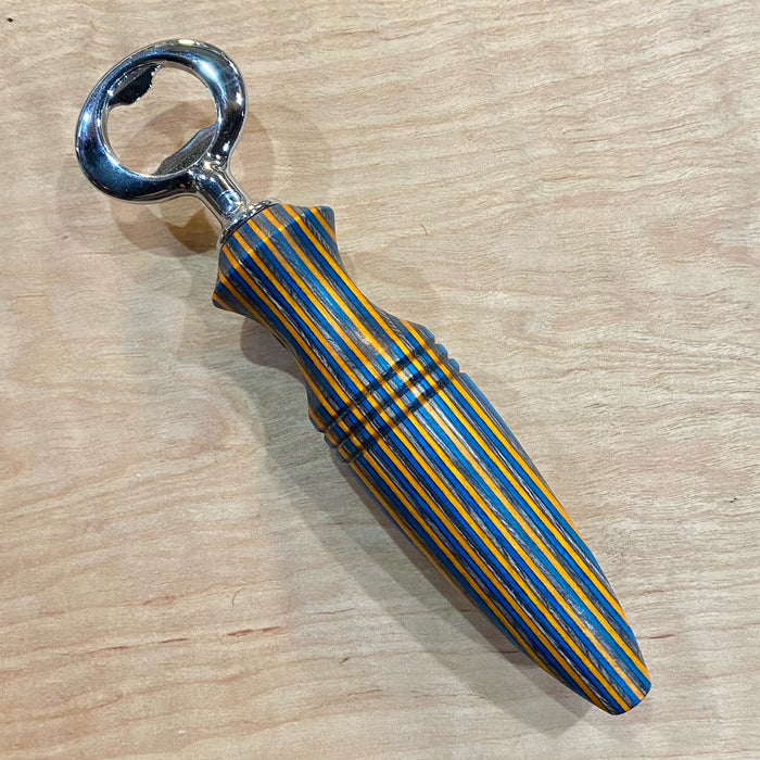 Bottle Opener with Hand Turned Wooden Handle