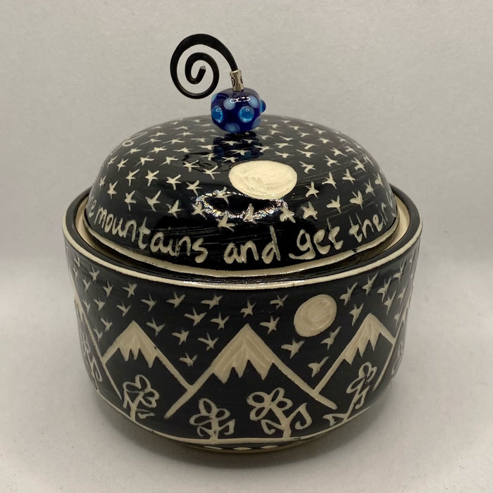 Spirits of the Rocks Studio Wishing Pot - Mountain Pattern (Climb the mountains...)