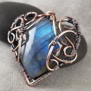 CBG Designs Heart Labradorite Necklace