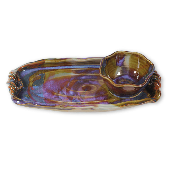 Appetizer Tray & Bowl Set in Purple