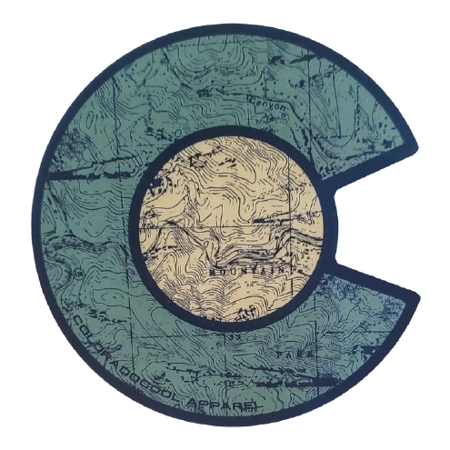 Topo Map Sticker - Green