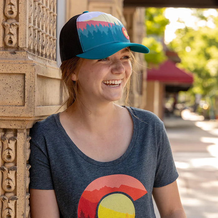 Alpine Teal Snap-back Hat