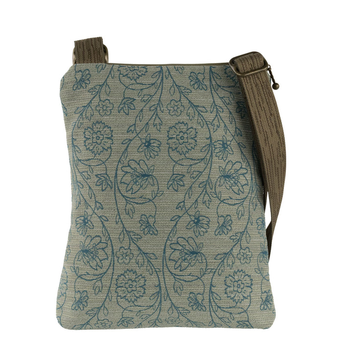 Pocket Crossbody Bag in Filigree Teal