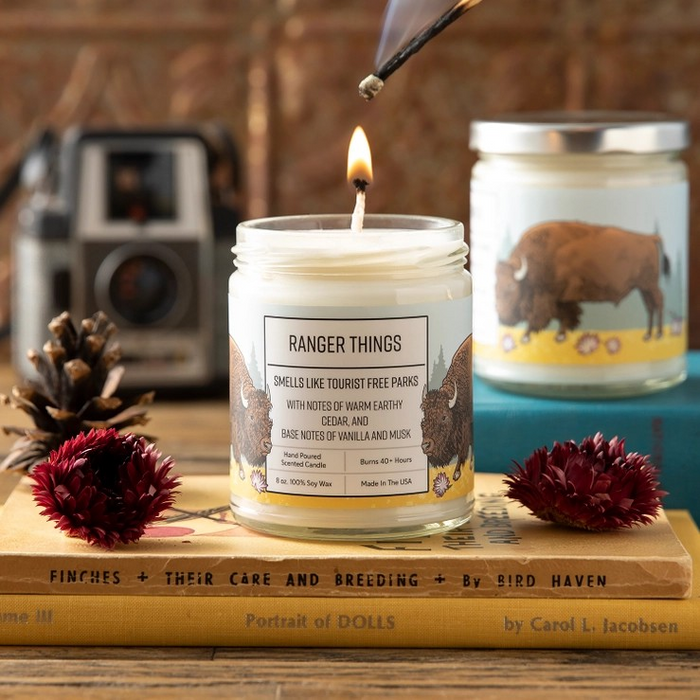 Ranger Things - Cedar Scented Soy Wax Candle