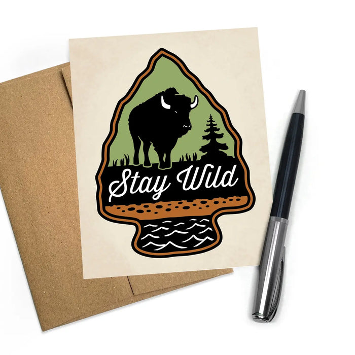 Stay Wild Buffalo Greeting Card