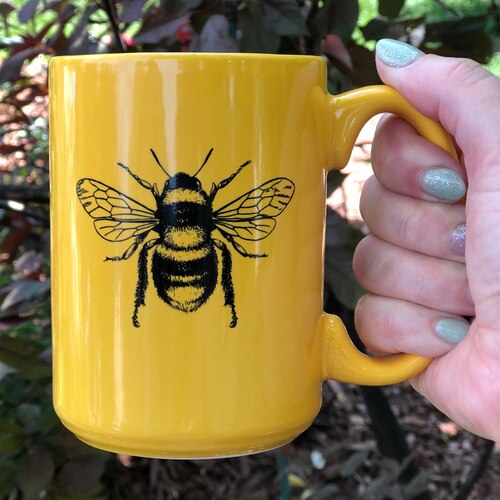 Bee Mug, Coaster, Towel, Honey Gift Set