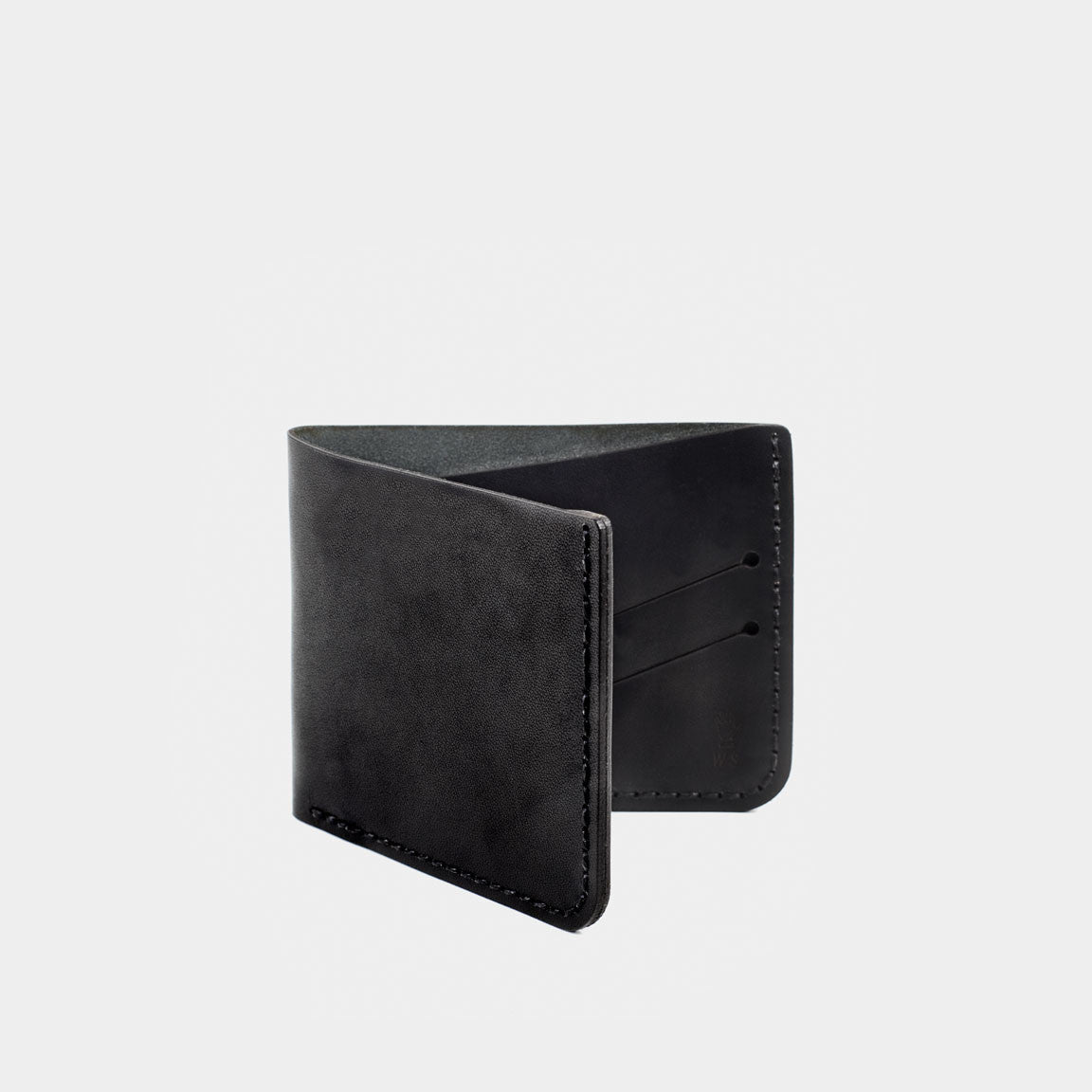 Horween Leather Billfold Wallet - Black Dublin — Crafted in Colorado