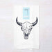 Buffalo Skull Flour Sack Tea Towel