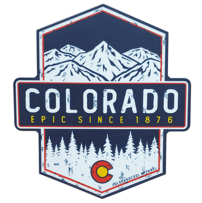 Epic Colorado Sticker in Navy