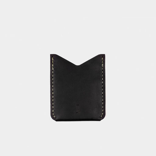 Horween Leather Slash Wallet - Tobacco/Black Dublin Back View