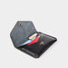 Horween Leather Snap Wallet - Black Dublin Open