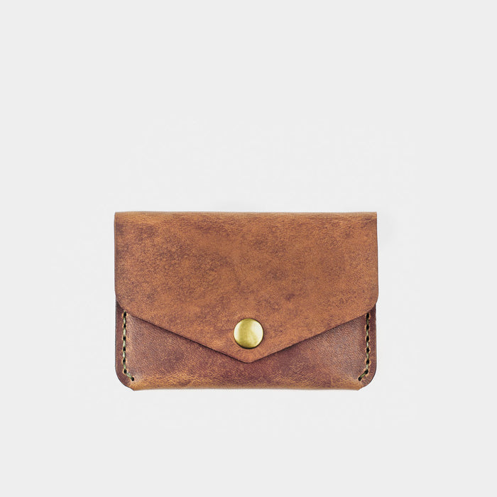 Horween Leather Snap Wallet - Tobacco Dublin