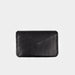 Horween Leather Triple Wallet - Black Dublin Back View