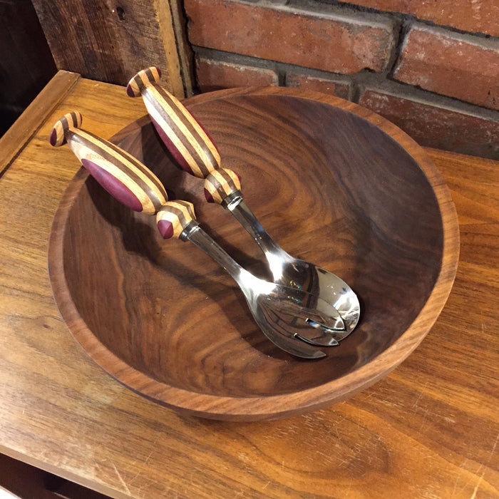 Hand Turned Walnut Salad Bowl