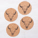 Buffalo Skull Coasters - Set Of Four
