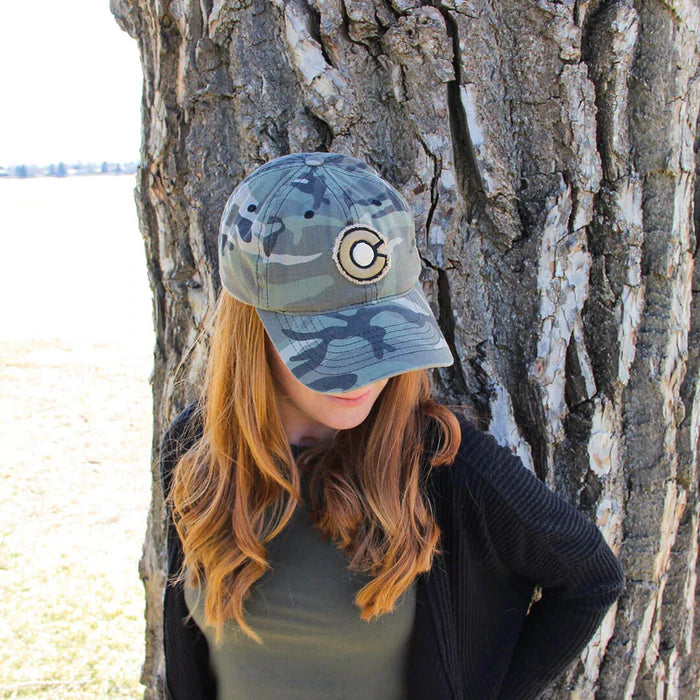 Colorado Flag Frayed Camo Hat