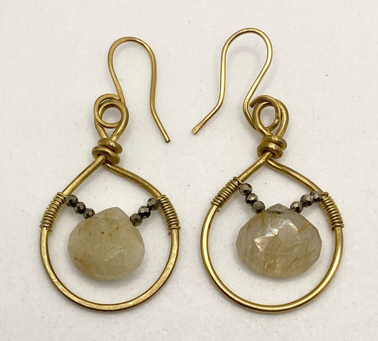Rutilated Quartz Earrings