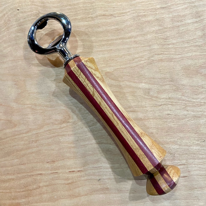 Bottle Opener with Hand Turned Wooden Handle