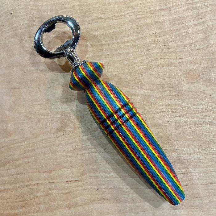 Bottle Opener with Hand Turned Wooden Handle