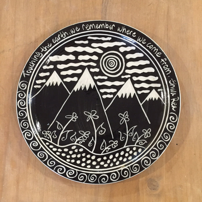 Spirits of the Rocks Studio Plate (7") Mountain Pattern (Touching the Earth...)