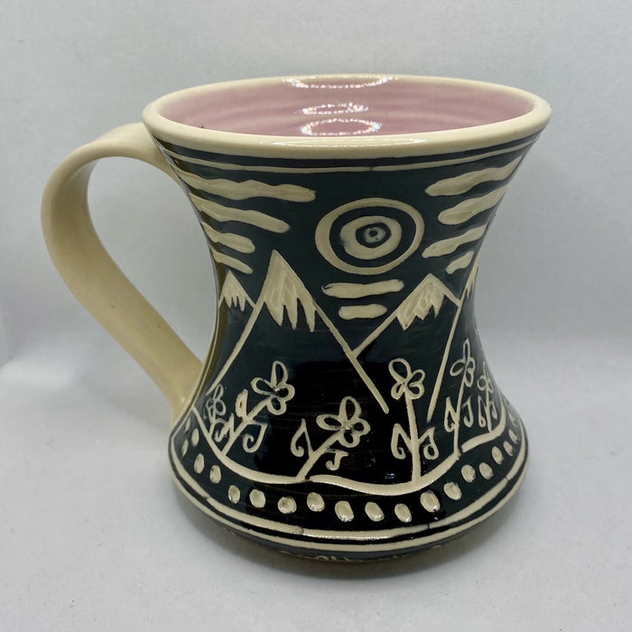 Spirits of the Rocks Studio Mountain Pattern Mug - Touching Earth - Lilac