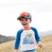 Sunset Fader Trucker Kids Size on Model