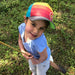 Sunset Fader Trucker Kids Size on Model 