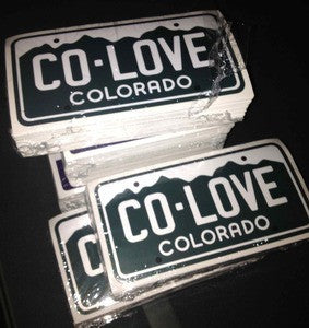 Colorado Love License Plate Sticker