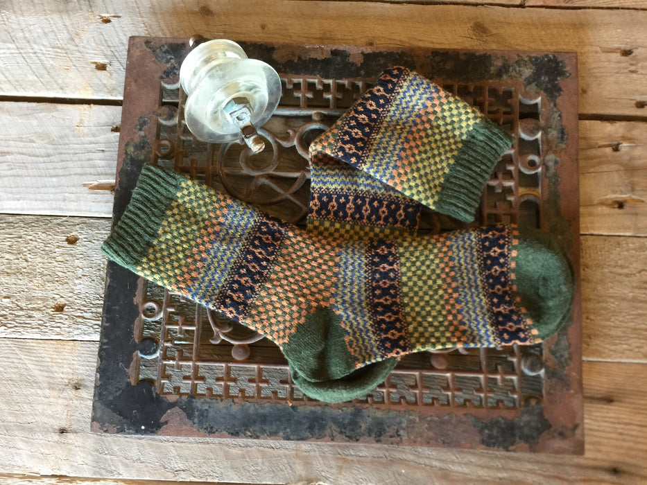 Mt. Harvard Merino & Angora Socks in Green