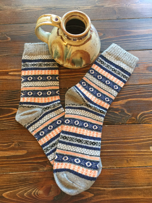 Mt. Oso Merino & Angora Socks in Gray