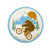 Wheelie Bear Mountain Bike Sticker