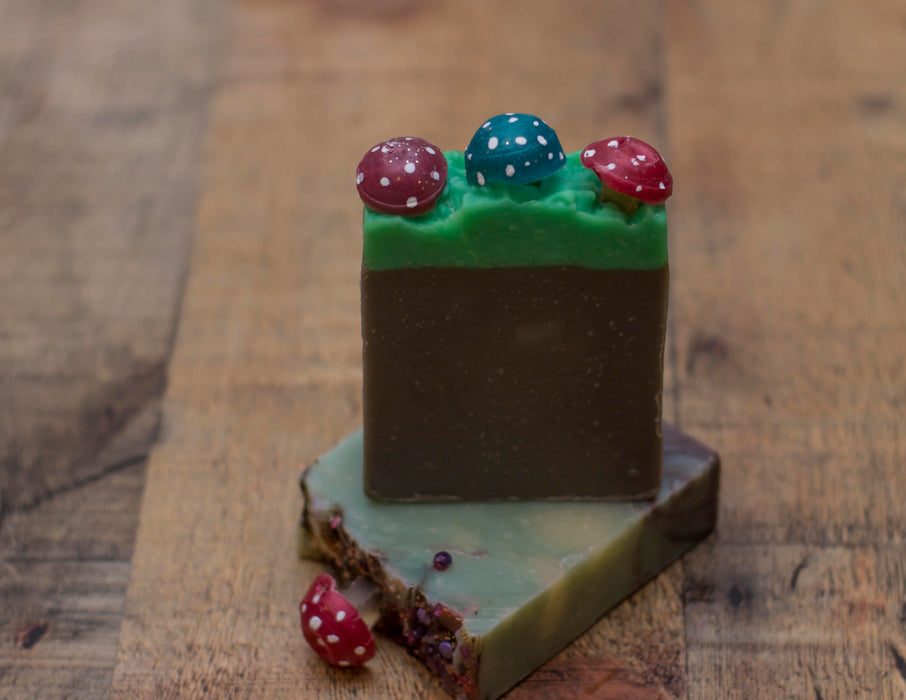 Mushroom embed Soap by Twisted Rabbit Creations, Pueblo CO