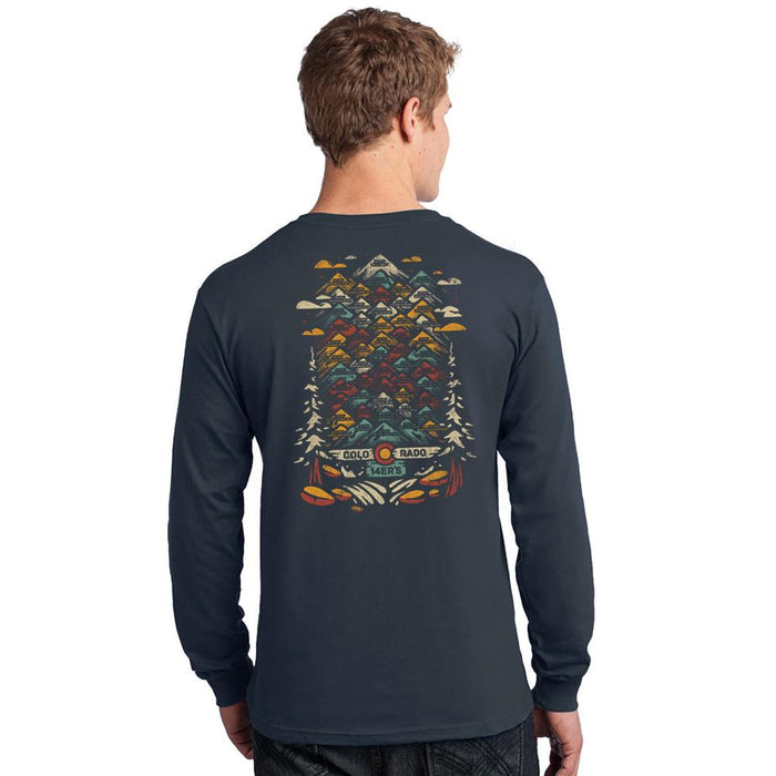 Colorado 14er Long Sleeve T-Shirt Model Back